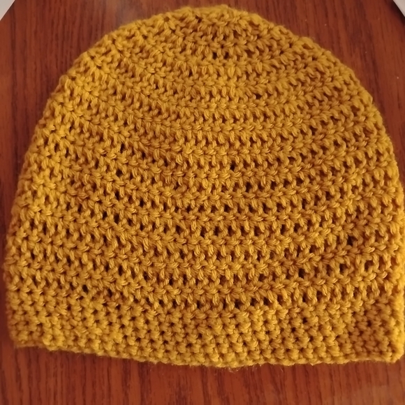 Handmade Accessories - Handcrafted Mustard Yellow Crochet Beret and Scarf Set